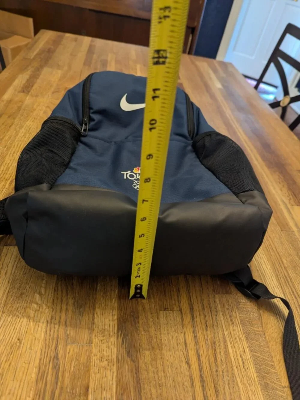 NBC Tokyo Olympics Nike Backpack Black and Blue 3 Zipper Sections